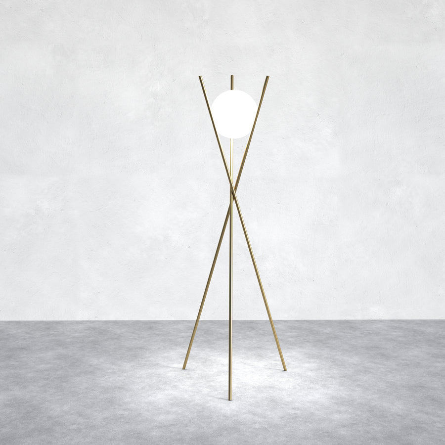 Solstice Modern floor lamp (gold/black)