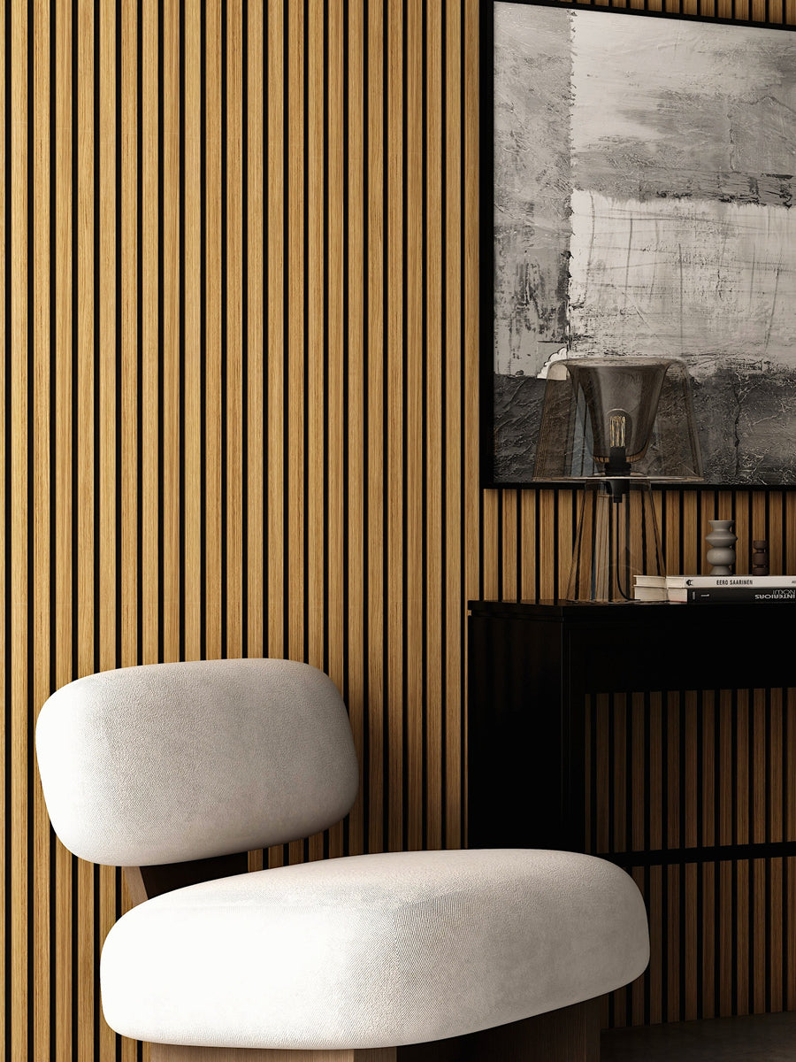 Acoustic wooden wall panels
