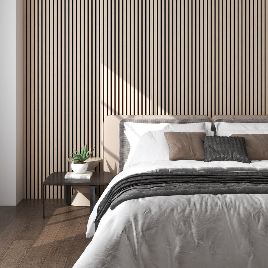 Acoustic wooden wall panels
