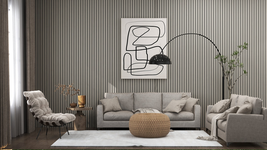 Acoustic wooden wall panels