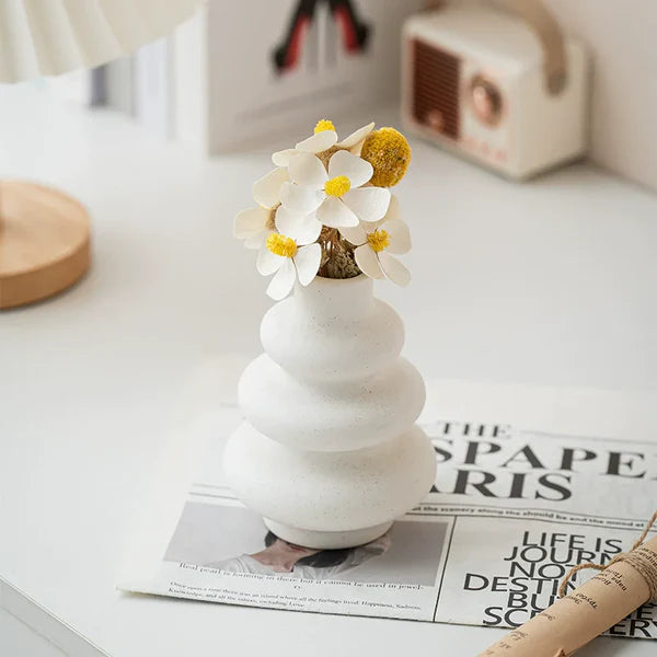 Nordic donut ceramic vase