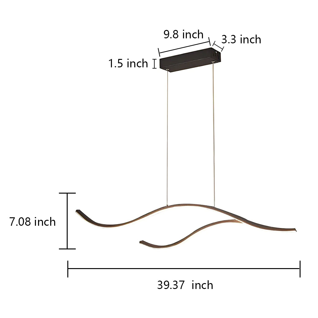 Curved LED Pendant light