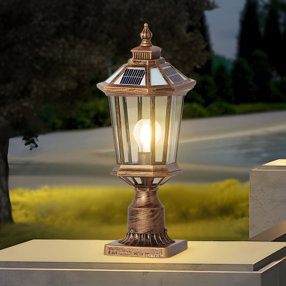 LED Solar pillar light for garden