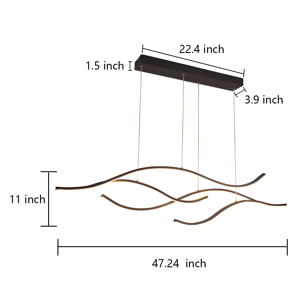 Curved LED Pendant light