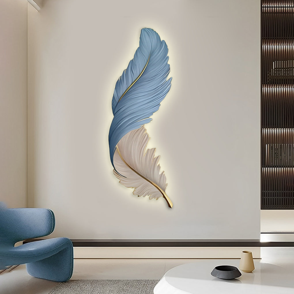 Feather wall lamp luxury led lamp