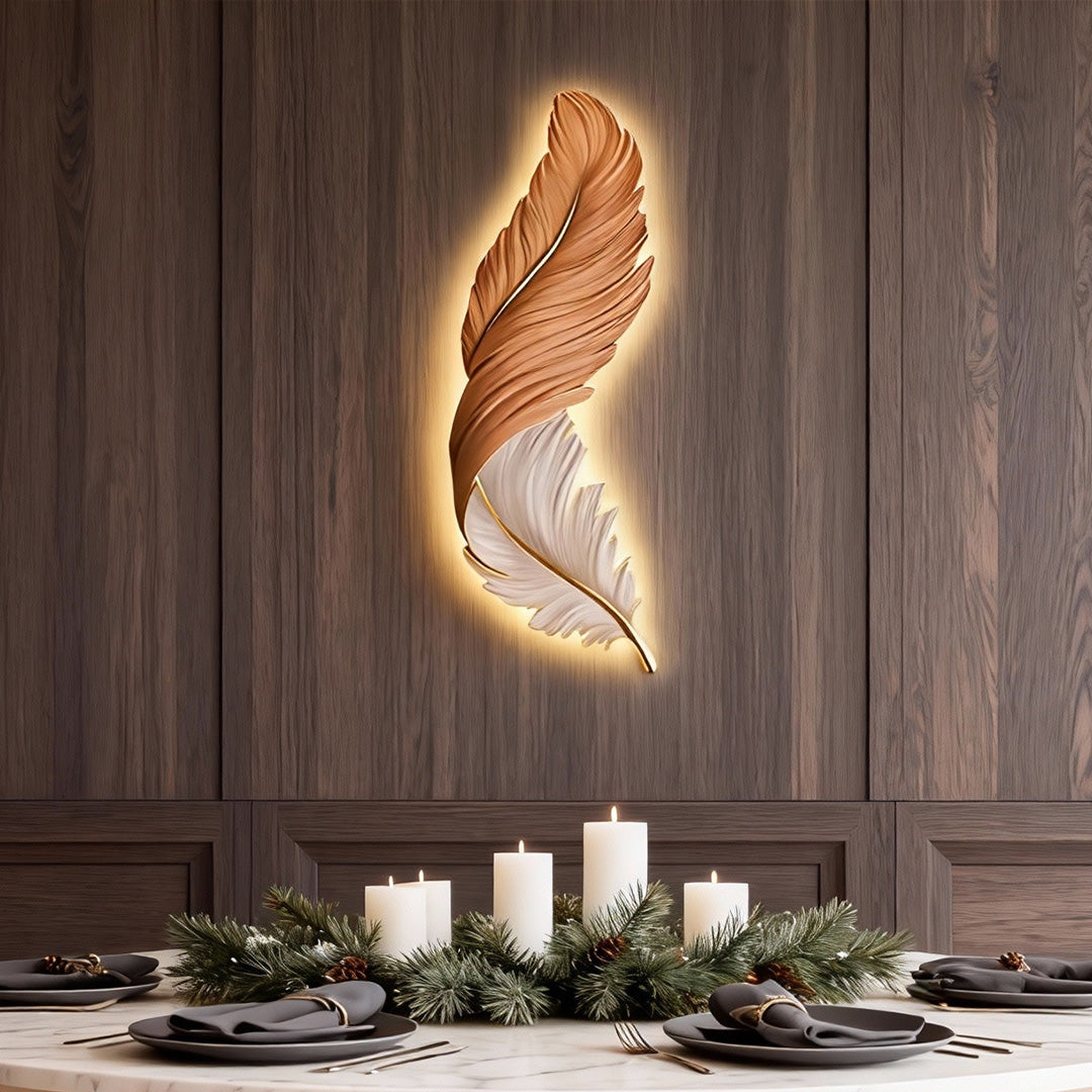 Feather wall lamp luxury led lamp