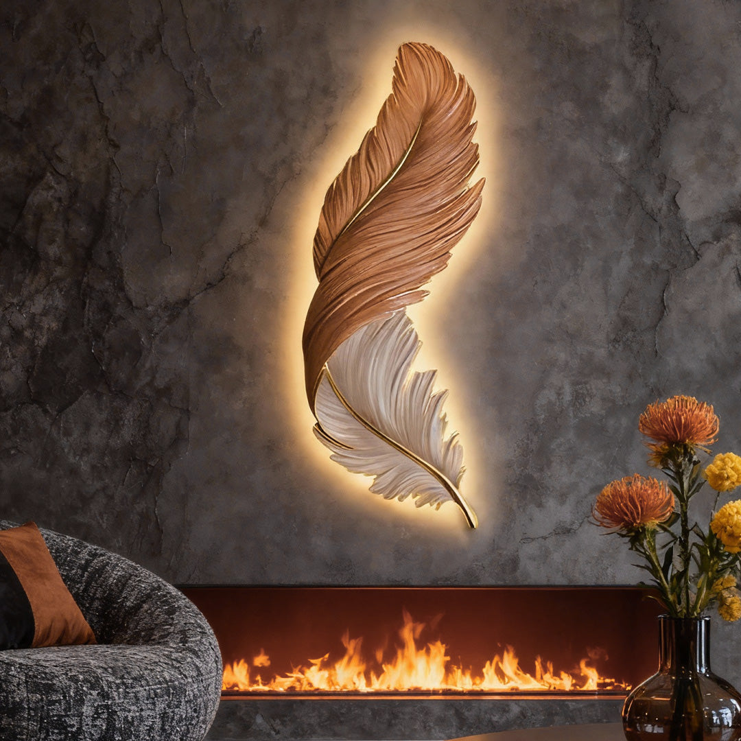 Feather wall lamp luxury led lamp