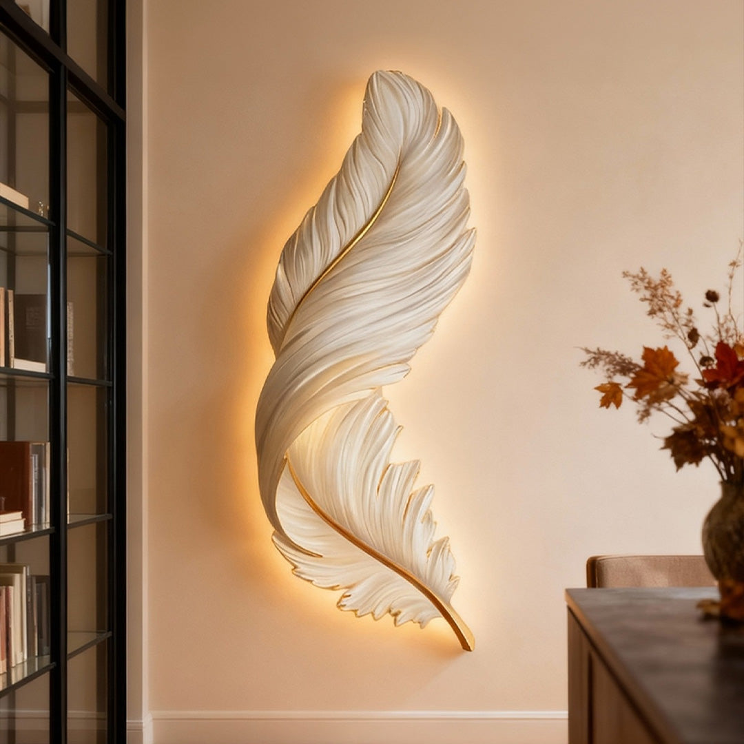 Feather wall lamp luxury led lamp