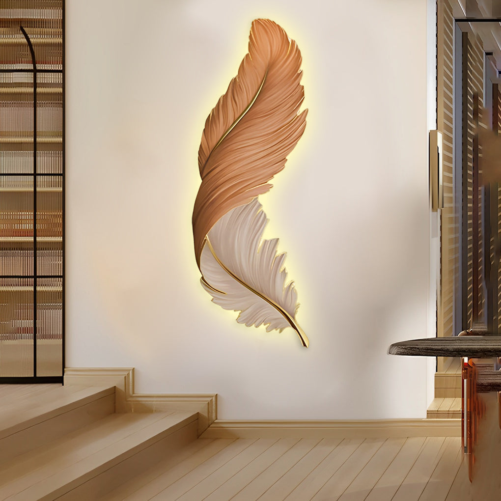Feather wall lamp luxury led lamp