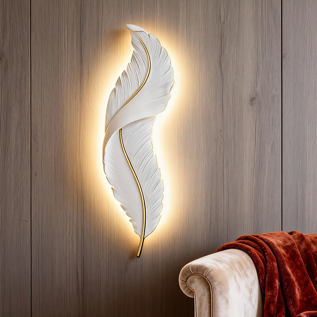 Feather wall lamp luxury led lamp