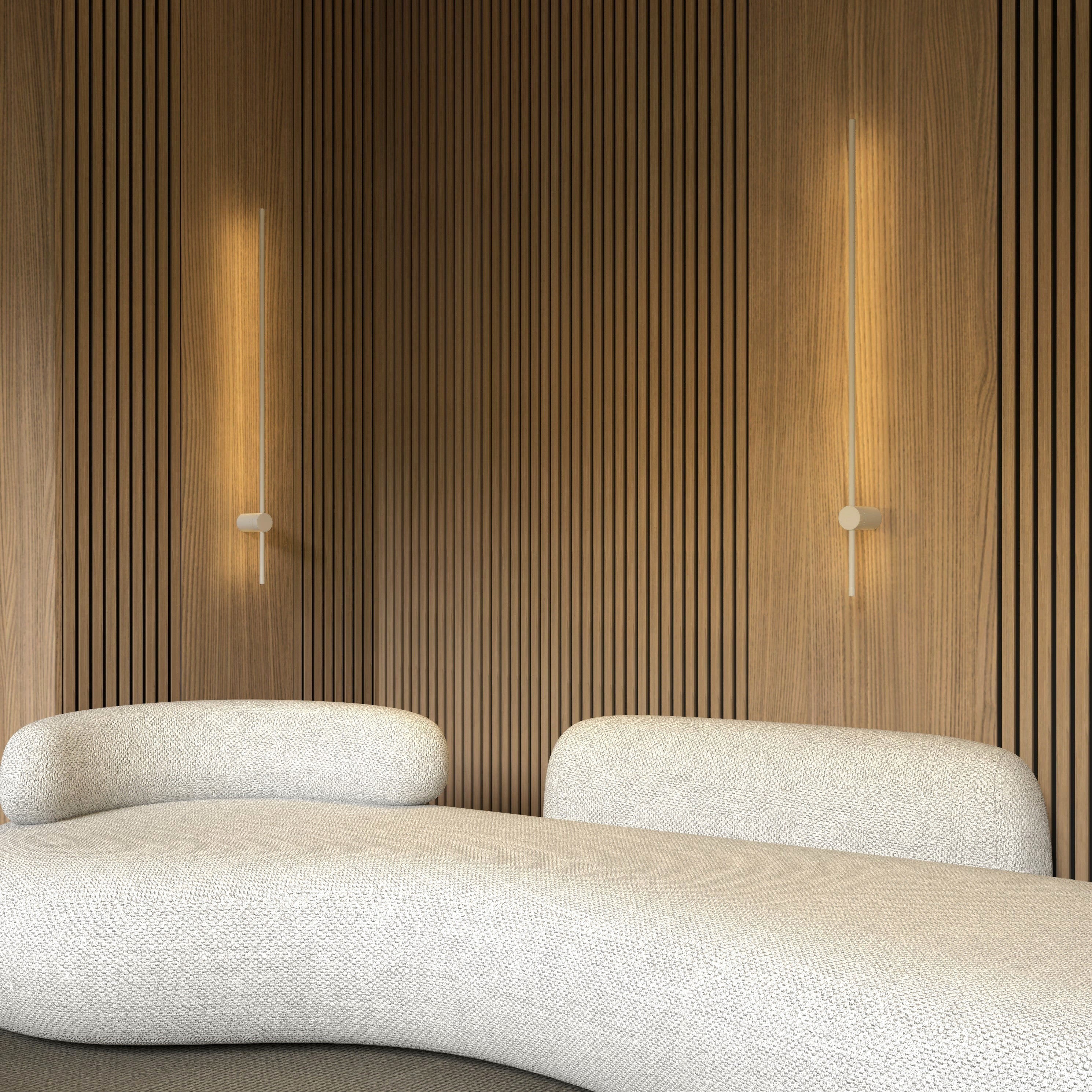 Minimalist modern wall sconce Gold & white